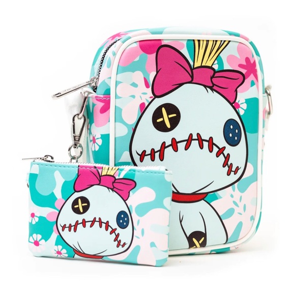 2pc Disney Lilo and Stitch Scrump Crossbody Bag & Matching Wallet Set NWT - Picture 1 of 12